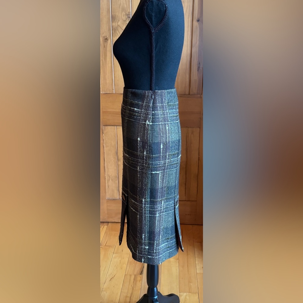 Jenne Maac Plaid Wool Blend Skirt Lined (S) - Picture 4 of 17